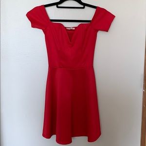 Red cocktail dress